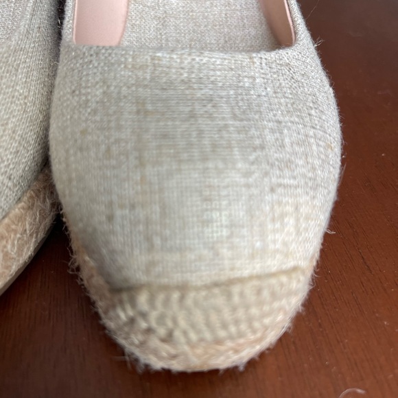 J Crew espadrille, beige with gold thread - Picture 3 of 6